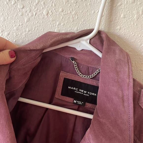 Andrew Marc New York Sabrina Suede Moto Jacket - Picture 7 of 12